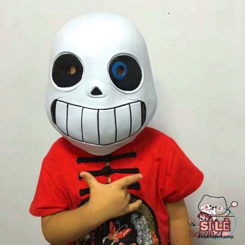Mặt Nạ Hóa Trang Papyrus - Phụ Kiện Cosplay Halloween Nhân Vật Game Legend Of The Sans - Mặt Nạ Cao Su Mắt Xanh/Đen