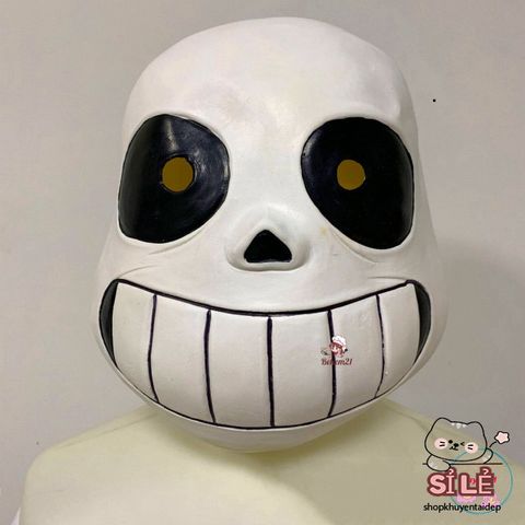 Mặt Nạ Hóa Trang Papyrus - Phụ Kiện Cosplay Halloween Nhân Vật Game Legend Of The Sans - Mặt Nạ Cao Su Mắt Xanh/Đen