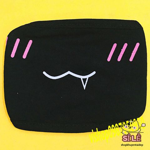 Khẩu Trang Cotton Đen Mô Hình Môi Hồng - Thoáng Khí, Chống Bụi, Thiết Kế Unisex Phù Hợp Với Mọi Khuôn Mặt Châu Á