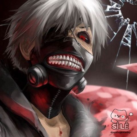 Mặt Nạ Hóa Trang Kaneki Ken - Nhân Vật Tokyo Ghoul Đẹp Mắt, Chất Liệu Da Chống Mòn, Kích Thước Điều Chỉnh Cho Người Lớn