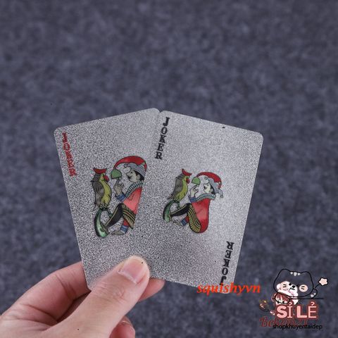 Bộ Bài Nhựa Chống Thấm 52 Lá Bạc Sang Trọng, Tài Lộc May Mắn, Bền Chắc Không Gãy - Quà Tặng Độc Đáo Cho Người Thích Chơi Bài