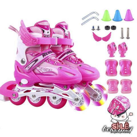 Giày Patin 4 Bánh Điều Chỉnh Kích Thước Cho Trẻ Em & Người Lớn - Mẫu Mới 2020, Giày Trượt Cao Cấp Nhiều Màu Sắc