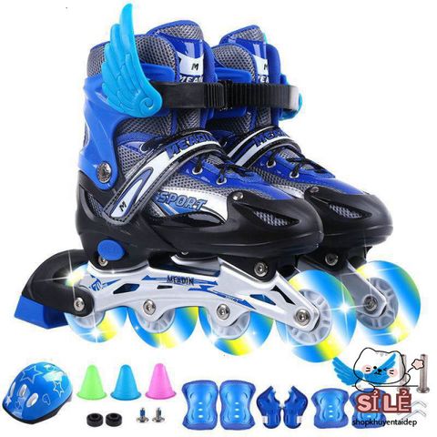 Giày Patin 4 Bánh Điều Chỉnh Kích Thước Cho Trẻ Em & Người Lớn - Mẫu Mới 2020, Giày Trượt Cao Cấp Nhiều Màu Sắc