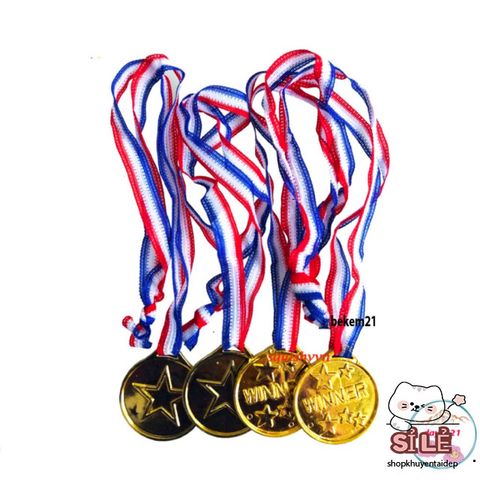 Bộ Huy Chương Thể Thao Cao Cấp - Giải Thưởng Vàng Bạc Đồng Nhựa An Toàn 6 Kiểu Độc Đáo Cho Trẻ Em và Người Lớn