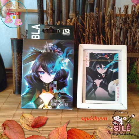 Bộ Bài Dead Master Black Rock Shooter - 52 Lá Thẻ Poker Dễ Thương Dành Cho Học Sinh và Fan Anime
