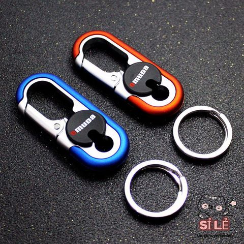Móc Khóa Cao Cấp OMUDA 3754 - Móc Khóa Xe Máy và Ô Tô Inox Chống Gỉ, Phong Cách Thời Trang Thanh Lịch, Màu Cam và Xanh