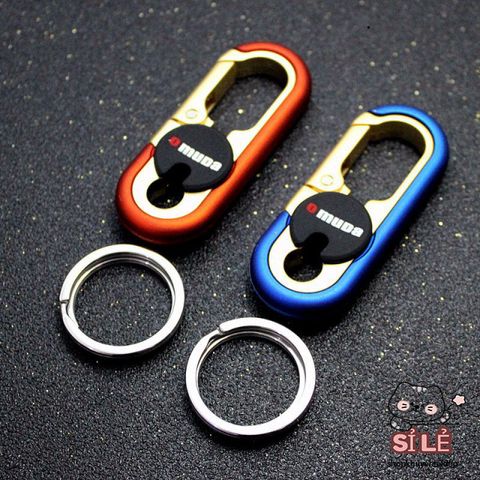 Móc Khóa Cao Cấp OMUDA 3754 - Móc Khóa Xe Máy và Ô Tô Inox Chống Gỉ, Phong Cách Thời Trang Thanh Lịch, Màu Cam và Xanh