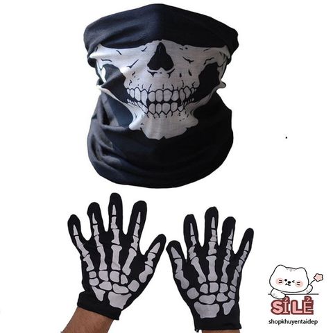 Khẩu Trang Đầu Lâu Xương Ma Đa Năng 50cm - Khăn Vải Lanh Thoáng Mát Chống Nắng, Phượt, Dã Ngoại, Thời Trang Cho Bạn Trẻ