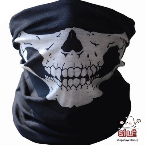 Khẩu Trang Đầu Lâu Xương Ma Đa Năng 50cm - Khăn Vải Lanh Thoáng Mát Chống Nắng, Phượt, Dã Ngoại, Thời Trang Cho Bạn Trẻ