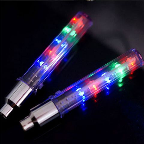 Đèn 5 Bóng LED Gắn Van Bánh Xe Đạp 7 Màu - Đèn Trang Trí Cho Xe Đạp, Xe Máy, Ô Tô - Dễ Dàng Lắp Đặt, Sành Điệu, Bảo Vệ Vòi Khí