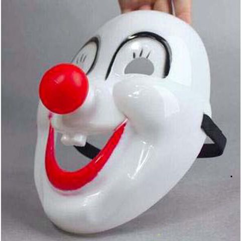 Mặt Nạ Chú Hề Mũi Đỏ - Mặt Nạ Halloween Vui Nhộn Chất Liệu PVC Cho Tiệc Hóa Trang, Biểu Diễn Sân Khấu và Lễ Hội