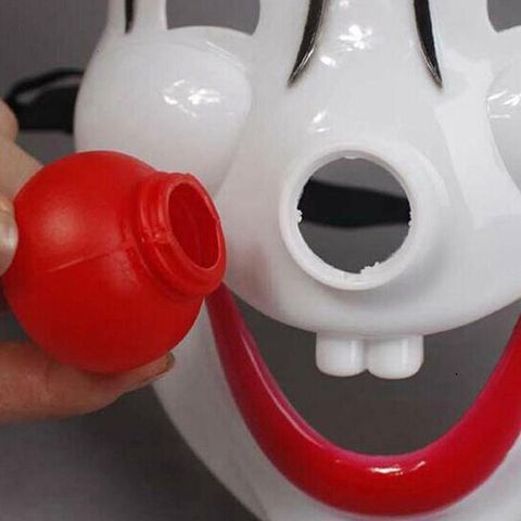 Mặt Nạ Chú Hề Mũi Đỏ - Mặt Nạ Halloween Vui Nhộn Chất Liệu PVC Cho Tiệc Hóa Trang, Biểu Diễn Sân Khấu và Lễ Hội