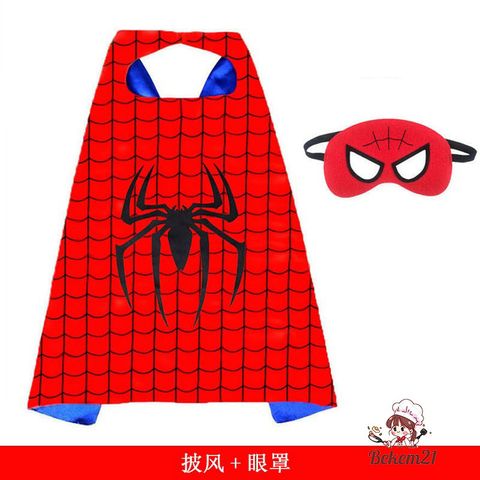 Bộ Đồ Hóa Trang Siêu Anh Hùng Người Nhện & Iron Man Cho Bé - Set Áo Choàng & Mặt Nạ Vải, Đồ Chơi Halloween Cho Trẻ Em