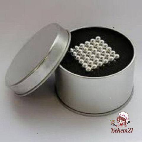 Nam châm bi tròn bạc 216 viên Buckyball - Đồ chơi sáng tạo phát triển trí tuệ cho trẻ em và người lớn, giải tỏa căng thẳng