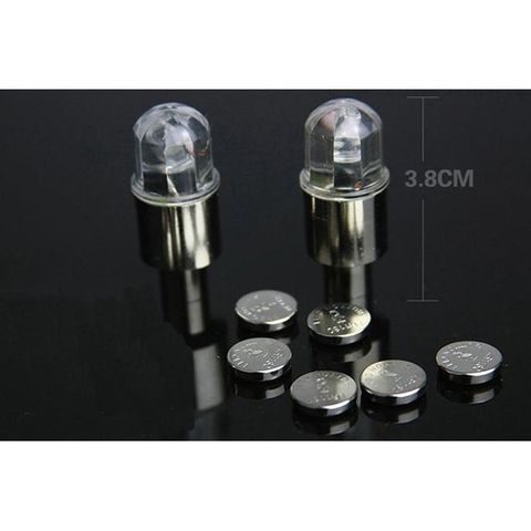 Bộ 2 Đèn Led Neon Gắn Van Bánh Xe Đạp & Xe Máy - Đèn Cảm Biến Ánh Sáng 7 Màu Cho Xe Thêm Phong Cách, An Toàn Khi Lưu Thông