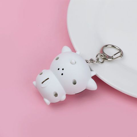 Móc Khóa Phát Sáng LED Có Nhạc Hình Bò Sữa Đáng Yêu - Móc Khóa Đèn Pin 3 in 1 Thú Vị Cho Fan Cá Tính