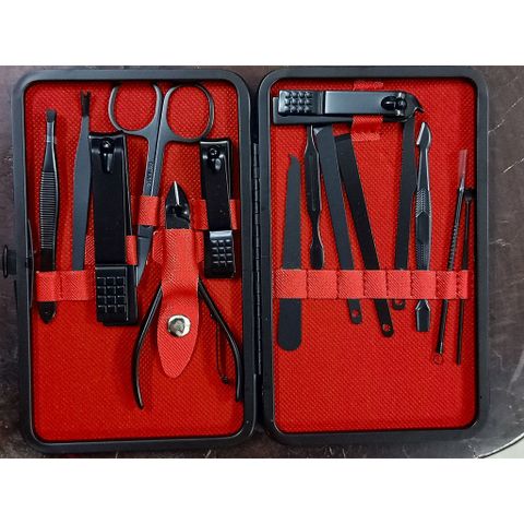 Bộ 19 món dụng cụ cắt và bấm móng tay đa năng - Thép chống gỉ, tiện dụng, hộp da sang trọng, chăm sóc cá nhân hoàn hảo