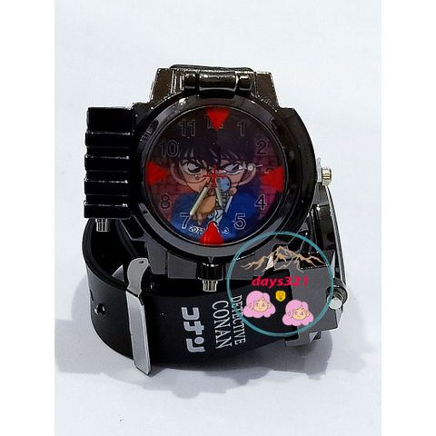 Đồng Hồ Đeo Tay Trẻ Em Conan - Thiết Kế Độc Đáo Với Kính Lúp và Đèn Laser, Phù Hợp Cho Fan Manga Thám Tử Lừng Danh