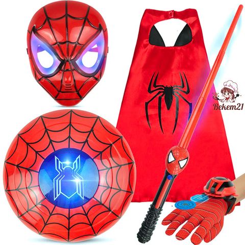 Bộ Trang Phục Hóa Trang Người Nhện 3D Cho Bé Dịp Halloween - Áo Choàng Siêu Anh Hùng và Mặt Nạ Vải Thú Vị, Quà Tặng Độc Đáo