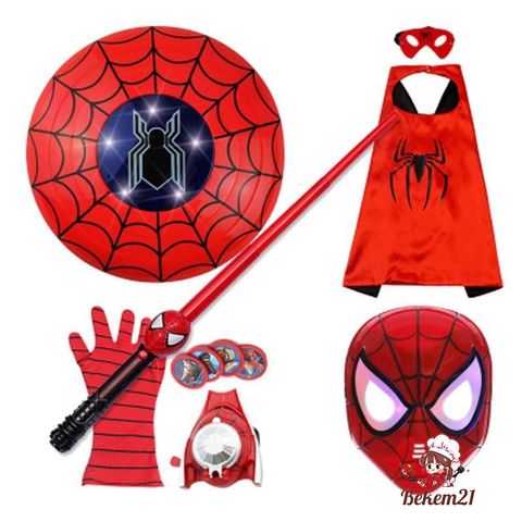 Bộ Trang Phục Hóa Trang Người Nhện 3D Cho Bé Dịp Halloween - Áo Choàng Siêu Anh Hùng và Mặt Nạ Vải Thú Vị, Quà Tặng Độc Đáo