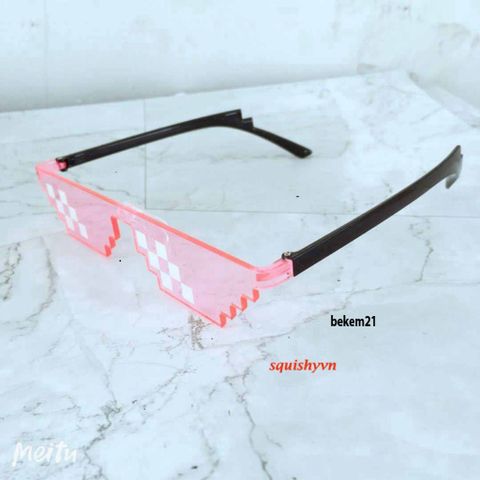 Kính Mát Thug Life 6 Chấm Nhiều Màu - Kính Gương Thời Trang Cá Tính Dành Cho Gamer