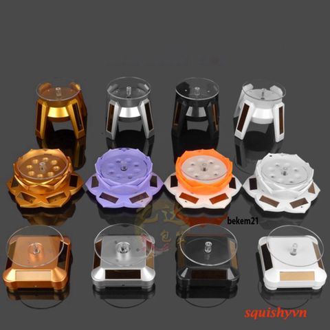 Bàn Xoay Trưng Bày Sản Phẩm Năng Lượng Mặt Trời 360° - Bàn Xoay Chụp Ảnh Video Tiện Lợi cho Đồ Trang Sức, Đồng Hồ, Thân Thiện Môi Trường