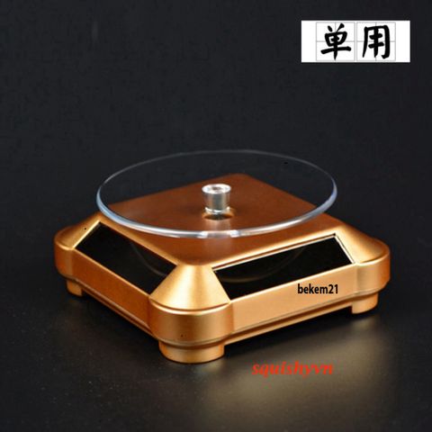 Bàn Xoay Trưng Bày Sản Phẩm Năng Lượng Mặt Trời 360° - Bàn Xoay Chụp Ảnh Video Tiện Lợi cho Đồ Trang Sức, Đồng Hồ, Thân Thiện Môi Trường