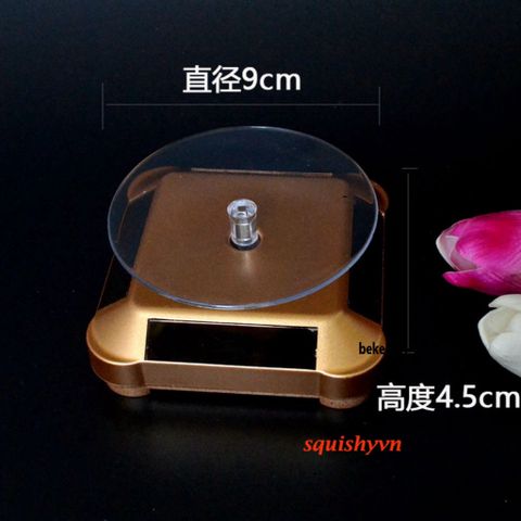 Bàn Xoay Trưng Bày Sản Phẩm Năng Lượng Mặt Trời 360° - Bàn Xoay Chụp Ảnh Video Tiện Lợi cho Đồ Trang Sức, Đồng Hồ, Thân Thiện Môi Trường