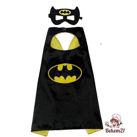 Bộ đồ hóa trang siêu anh hùng người dơi cho bé - Áo cộc tay + Áo choàng Halloween - Chất liệu cotton mềm mại, siêu tiện lợi