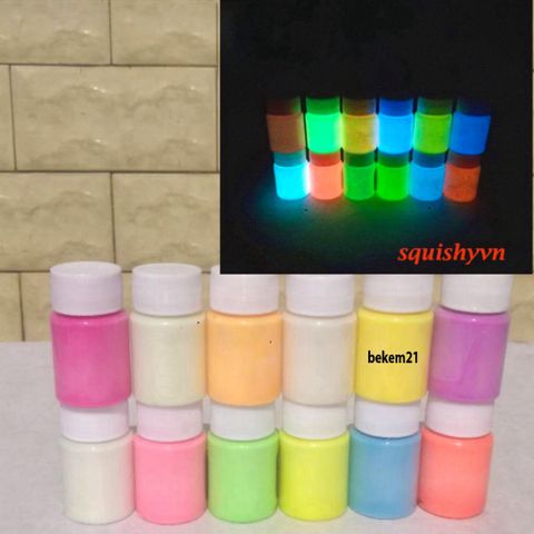 Sơn Dạ Quang 20ML Phát Sáng Cực Mạnh - 8 Màu Không Độc Hại Cho Trang Điểm và Nghệ Thuật Halloween