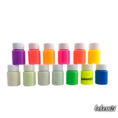 Sơn Dạ Quang 20ML Phát Sáng Cực Mạnh - 8 Màu Không Độc Hại Cho Trang Điểm và Nghệ Thuật Halloween