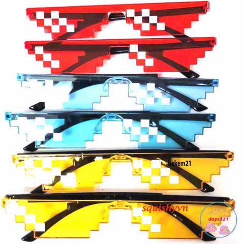 Mắt Kính 6 Chấm Nhiều Màu Sắc PVN52031 Thug Life - Kính Mát Cá Tính Dành Cho Game Thủ