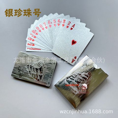 Bộ Bài Tây 52 Lá Chống Gãy Chống Nước 100 Đô La Mạ Vàng, Mạ Bạc - Quà Tặng Ý Nghĩa và Độc Đáo cho Mọi Dịp