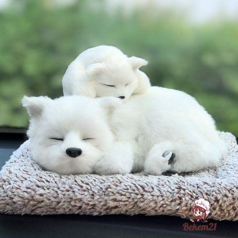 Chó Bông Than Hoạt Tính Khử Mùi & Trang Trí Táp Lô Ô Tô Lớn 28x21cm - Phụ Kiện Xe Hơi Độc Đáo, Hút Mùi Hiệu Quả
