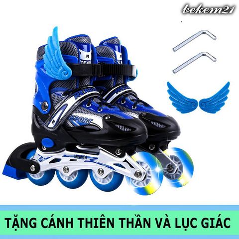 Giày Trượt Patin Cao Cấp 2901 Đèn LED 4 Màu - Giày Patin Cho Bé & Người Lớn, Bảo Hộ & Phụ Kiện Đi Kèm