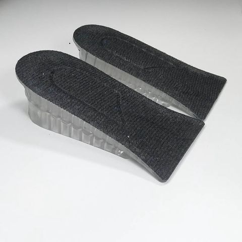 Set 2 Miếng Độn Đế Giày Silicon Êm Chân - Lót Giày Tăng Chiều Cao 3,5-4cm Cho Cả Nam Nữ - Đen Siêu Thoải Mái
