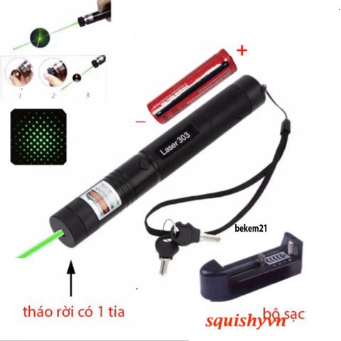 Đèn Pin Laser Ánh Sao Sạc USB 303 - Thiết Bị Di Động Chống Nước, Chất Liệu Kim Loại Bền Bỉ, Phục Vụ Thuyết Trình và Giải Trí