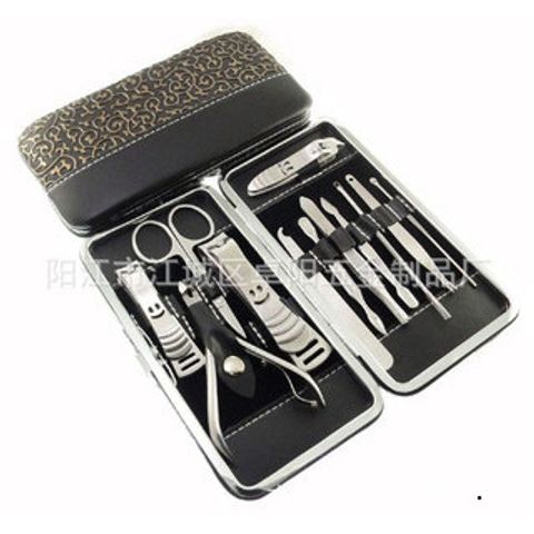 Bộ Dụng Cụ Bấm Móng Tay 12 Món Cao Cấp Kèm Hộp Da Sang Trọng - Dụng Cụ Làm Nail Tiện Dụng Cho Nữ