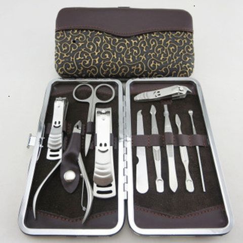 Bộ Dụng Cụ Bấm Móng Tay 12 Món Cao Cấp Kèm Hộp Da Sang Trọng - Dụng Cụ Làm Nail Tiện Dụng Cho Nữ