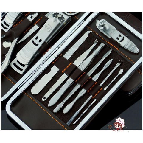 Bộ Dụng Cụ Bấm Móng Tay 12 Món Cao Cấp Kèm Hộp Da Sang Trọng - Dụng Cụ Làm Nail Tiện Dụng Cho Nữ