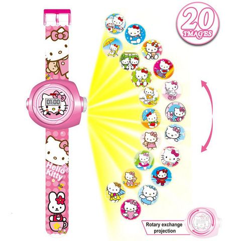 Đồng Hồ LED Chiếu Sáng 3D Hình Hello Kitty & Doraemon - 20 Mẫu Hình Dễ Thương Cho Trẻ Em - Quà Tặng Độc Đáo