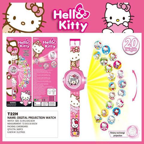 Đồng Hồ LED Chiếu Sáng 3D Hình Hello Kitty & Doraemon - 20 Mẫu Hình Dễ Thương Cho Trẻ Em - Quà Tặng Độc Đáo