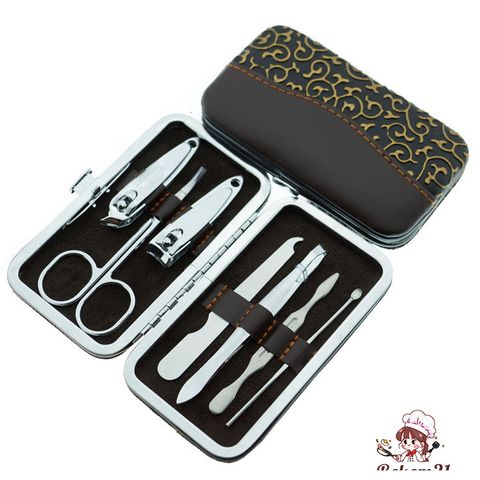 Bộ Dụng Cụ Làm Móng 7 Món Chăm Sóc Cá Nhân - Thép Chống Gỉ, Tiện Lợi Cho Móng Tay, Chân Đẹp Tự Nhiên