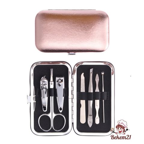 Bộ Dụng Cụ Làm Móng 7 Món Chăm Sóc Cá Nhân - Thép Chống Gỉ, Tiện Lợi Cho Móng Tay, Chân Đẹp Tự Nhiên