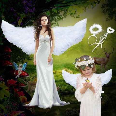 Cánh Thiên Thần Cosplay 160CM x 90CM - Cánh Lông Giả Đẹp Cho Người Lớn và Trẻ Em - Đồ Hóa Trang Tiệc Tùng Thời Trang Nữ