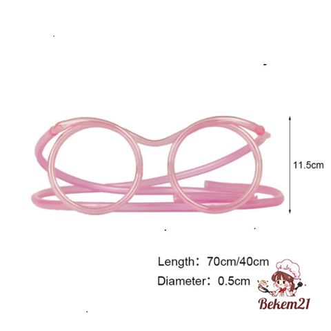 Ống Hút Nước Hình Mắt Kính PVC Dành Cho Trẻ Em - Phụ Kiện Tiệc Tùng Vui Nhộn, Chất Liệu An Toàn, Nhiều Màu Sắc