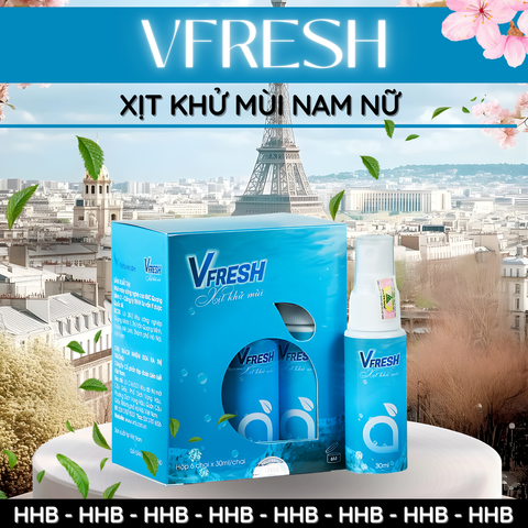 Xịt Khử Mùi Vfresh Hương Nước Hoa - Giải Pháp Khử Mùi Toàn Thân Dùng Cho Nam Nữ, Dịu Nhẹ Không Gây Kích Ứng Da, Lưu Hương Lâu Dài.