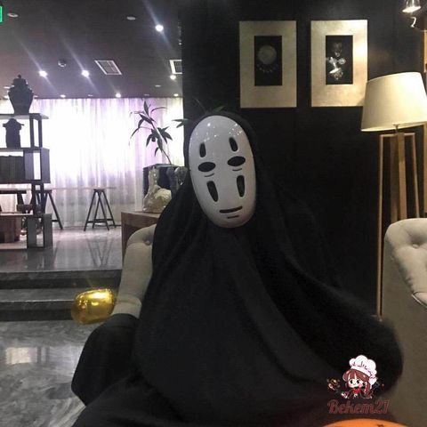 Bộ trang phục cosplay Vô Diện - Áo, bao tay, mặt nạ màu đen/tím cho fan anime - Thời trang lễ hội dành cho trẻ em và người lớn