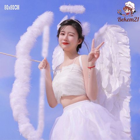 Đôi Cánh Thiên Thần Cosplay Trắng cho Bé - Phụ Kiện Biểu Diễn, Hóa Trang, Chụp Ảnh Sự Kiện Lễ Hội (7 Kích Thước)