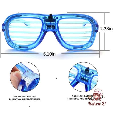 Kính Mát LED Phát Sáng Độc Đáo Cho Lễ Hội, Tiệc Tùng - Gọng ABS PVC, Nhiều Chế Độ Ánh Sáng, Phụ Kiện Cosplay Halloween